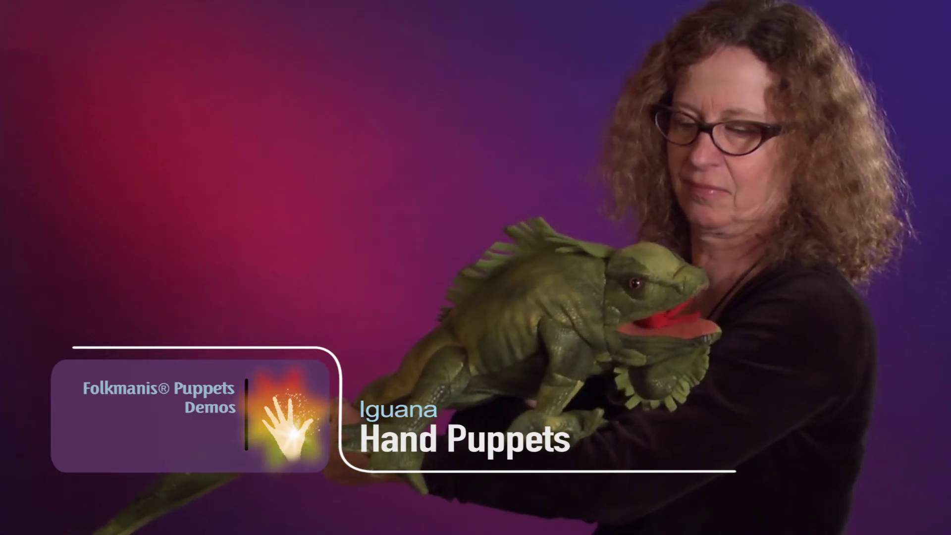 Folkmanis Handpuppe Leguan Demo