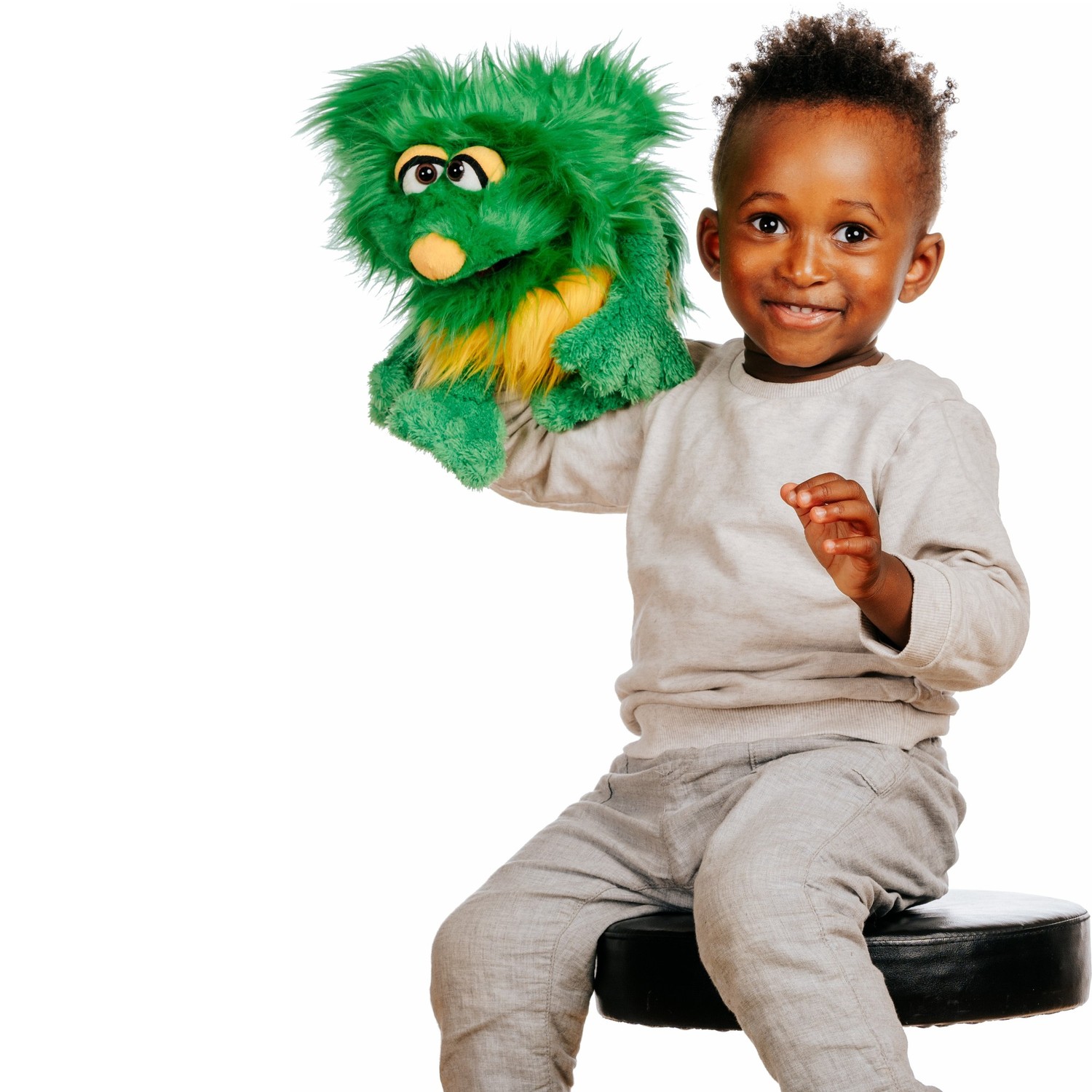 Living Puppets Handpuppe Schotter - Monster to go! - im Spiel mit einem Kind