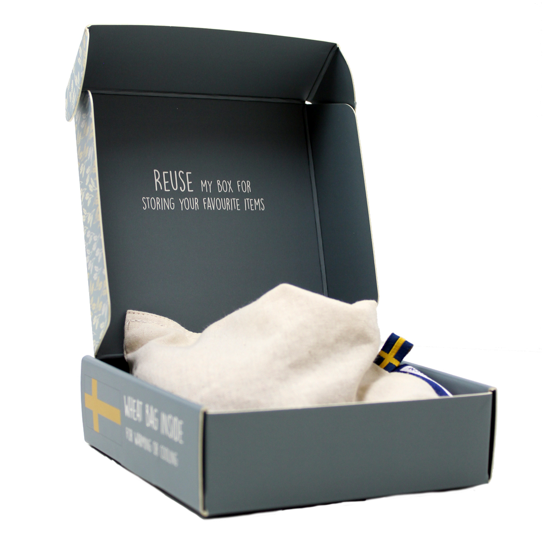 Extra wheat pouch for Rubens Barn Tummies in a reusable gift box