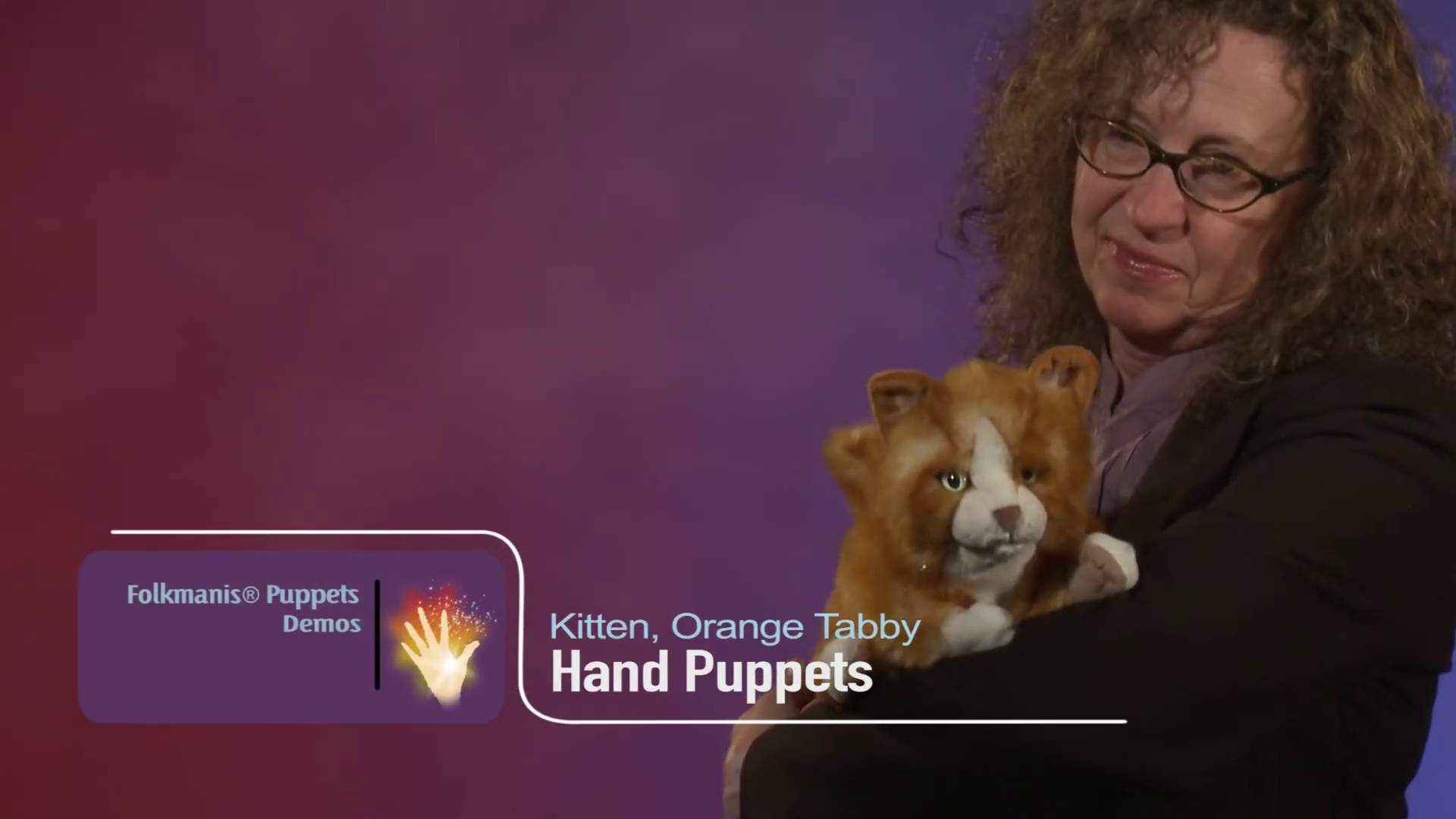Folkmanis Handpuppe Kätzchen orange-braun Demo