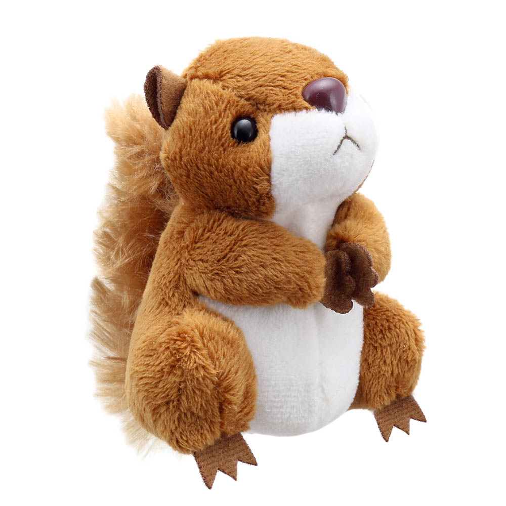 The Puppet Company Fingerpuppe Eichhörnchen, rotbraunes Eichhörnchen mit weißem Bauch und buschigem Schwanz