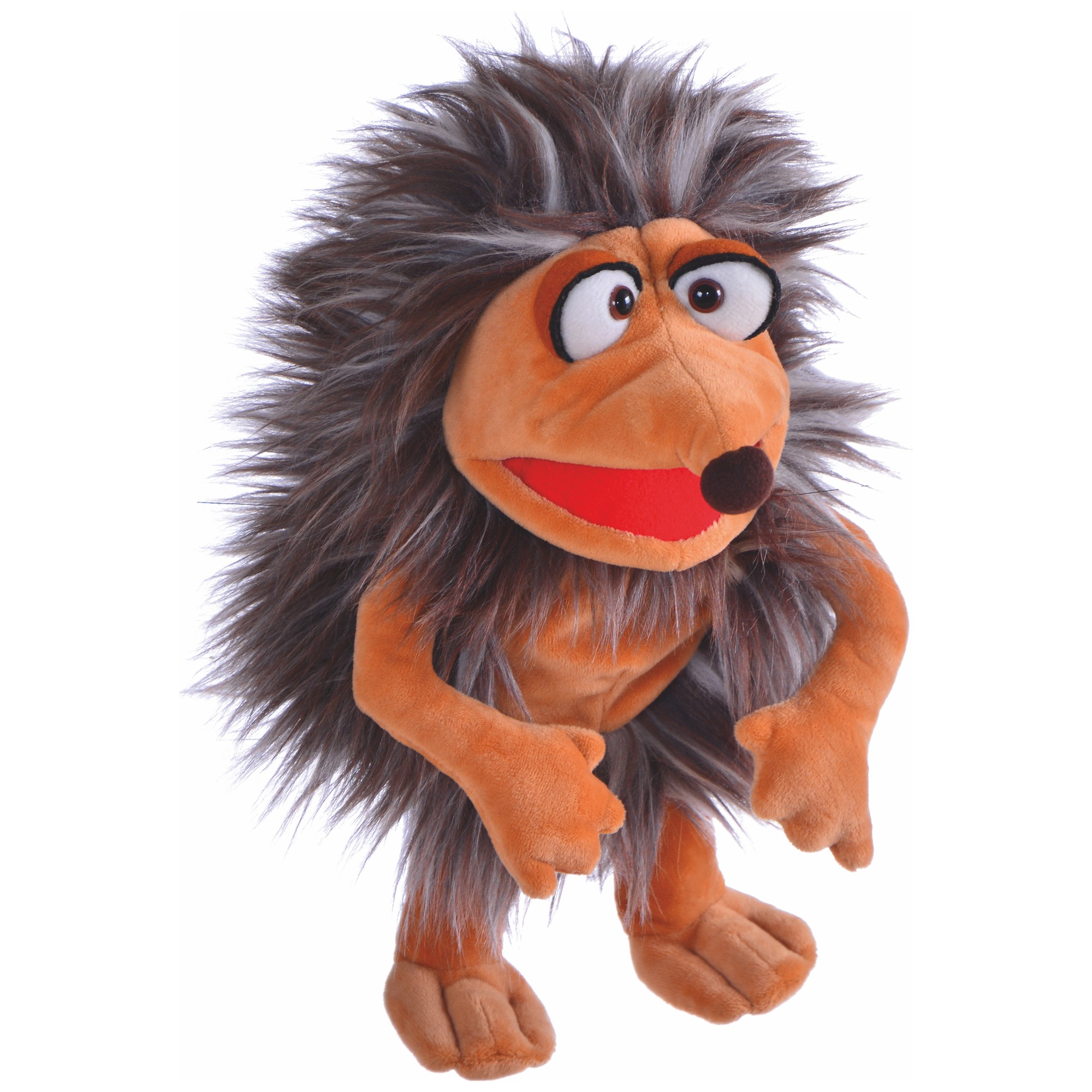 Living Puppets Handpuppe Igel Herr Waldmeister mit grauem Stachelkleid und orangem Gesicht
