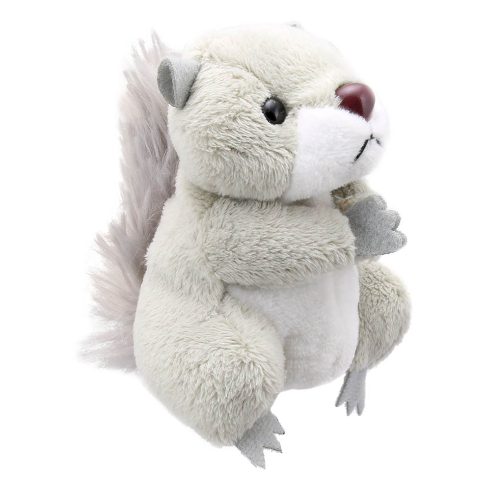 The Puppet Company Fingerpuppe Graues Eichhörnchen, graue Fingerpuppe mit buschigem Schwanz