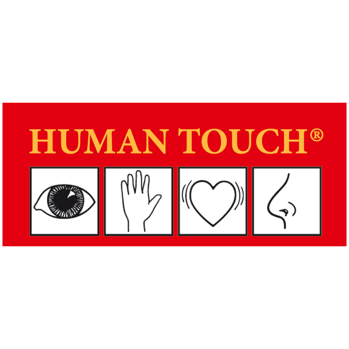 Human Touch logo by Joyk: the four sensory symbols of the empathy doll Simone