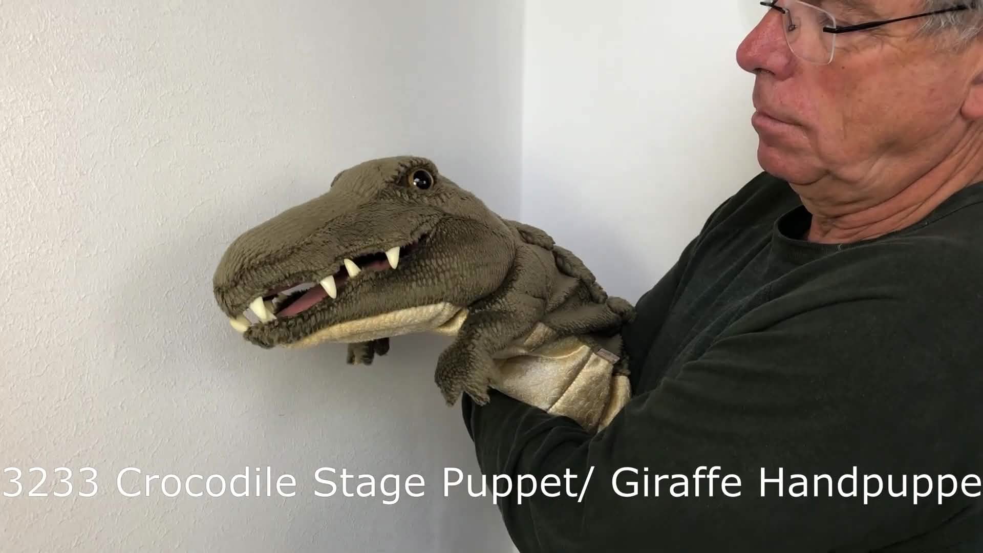 Folkmanis Handpuppe Krokodil (Stage Puppet) Demo