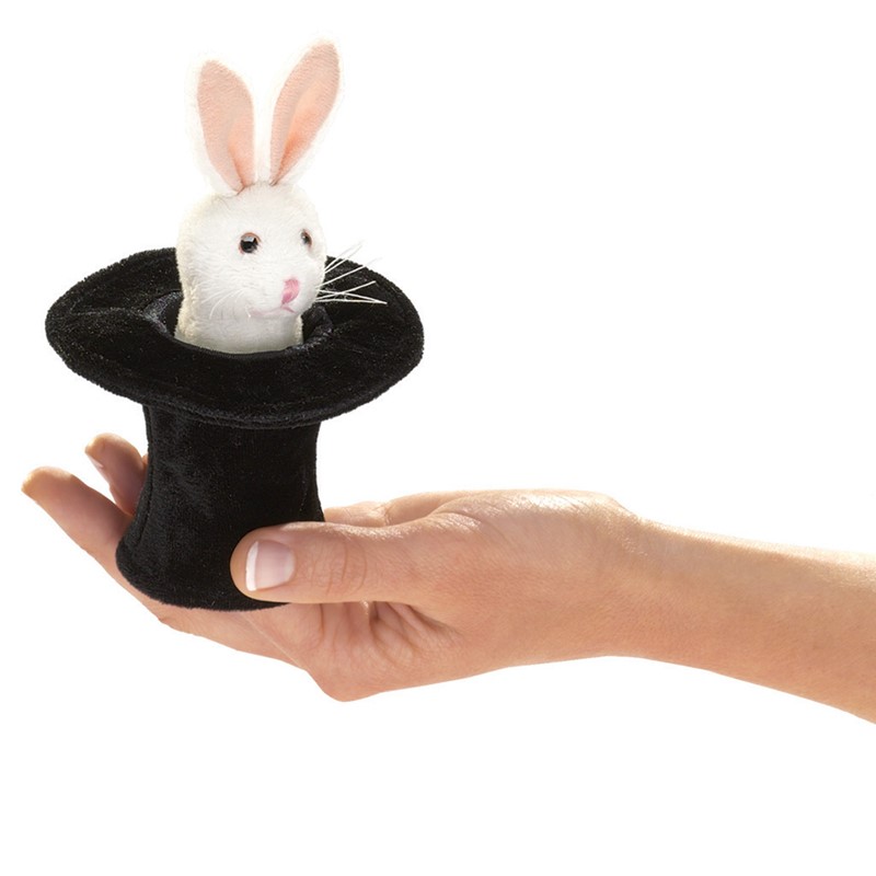Folkmanis Fingerpuppe mini Kaninchen im Zylinder Folkmanis Fingerpuppe mini Kaninchen im Zylinder