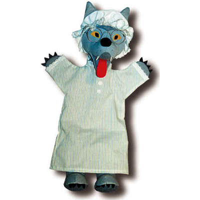 Kasperlepuppe Wolf verkleidet groß Handpuppe - munabo
