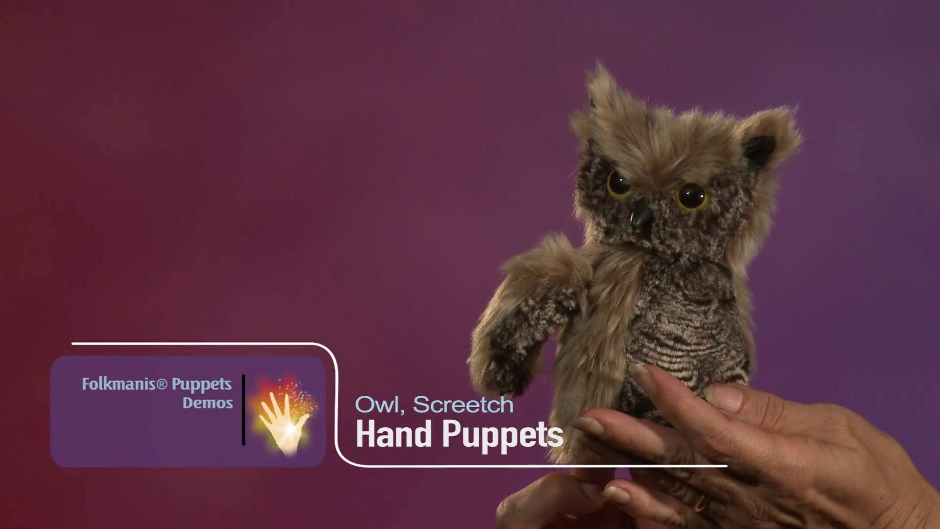 Folkmanis Handpuppe Kreischeule Demo