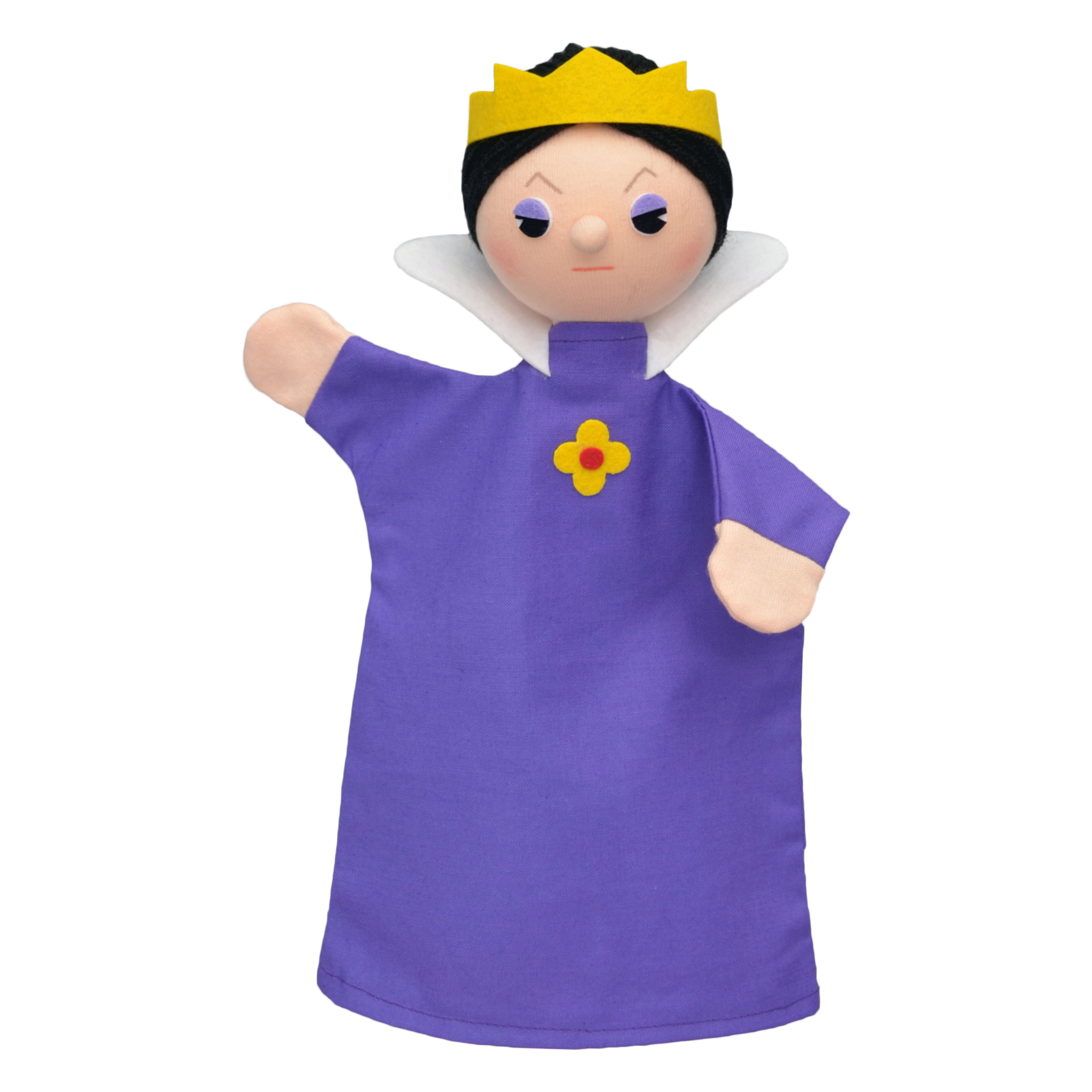 Kasperlepuppe Königin lila Handpuppe - munabo
