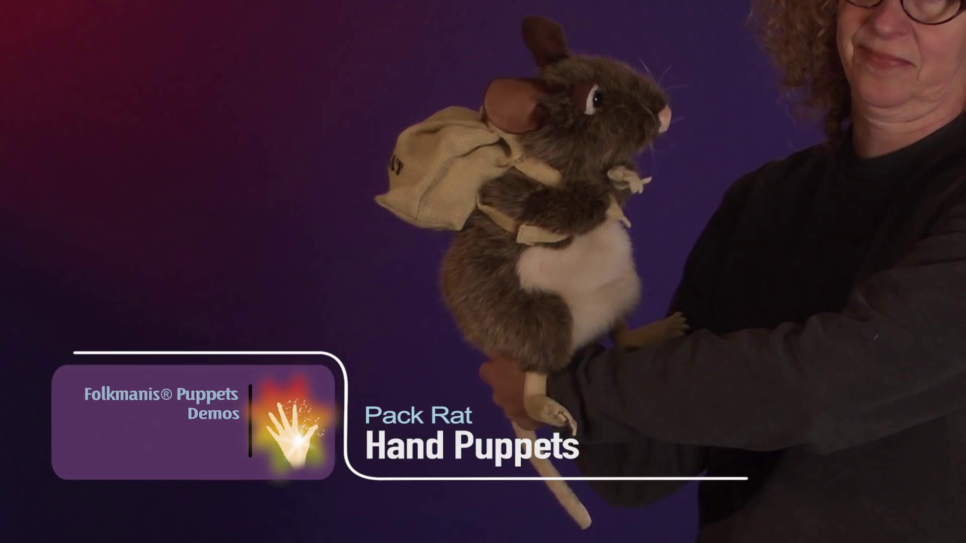 Folkmanis Handpuppe Packratte Demo