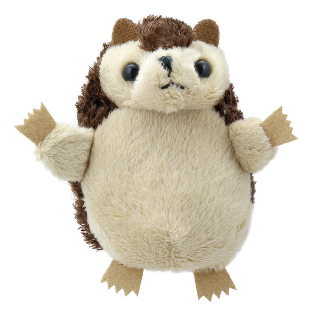 The Puppet Company Fingerpuppe Igel, cremefarbene rundliche Fingerpuppe mit braunem Stachelrücken