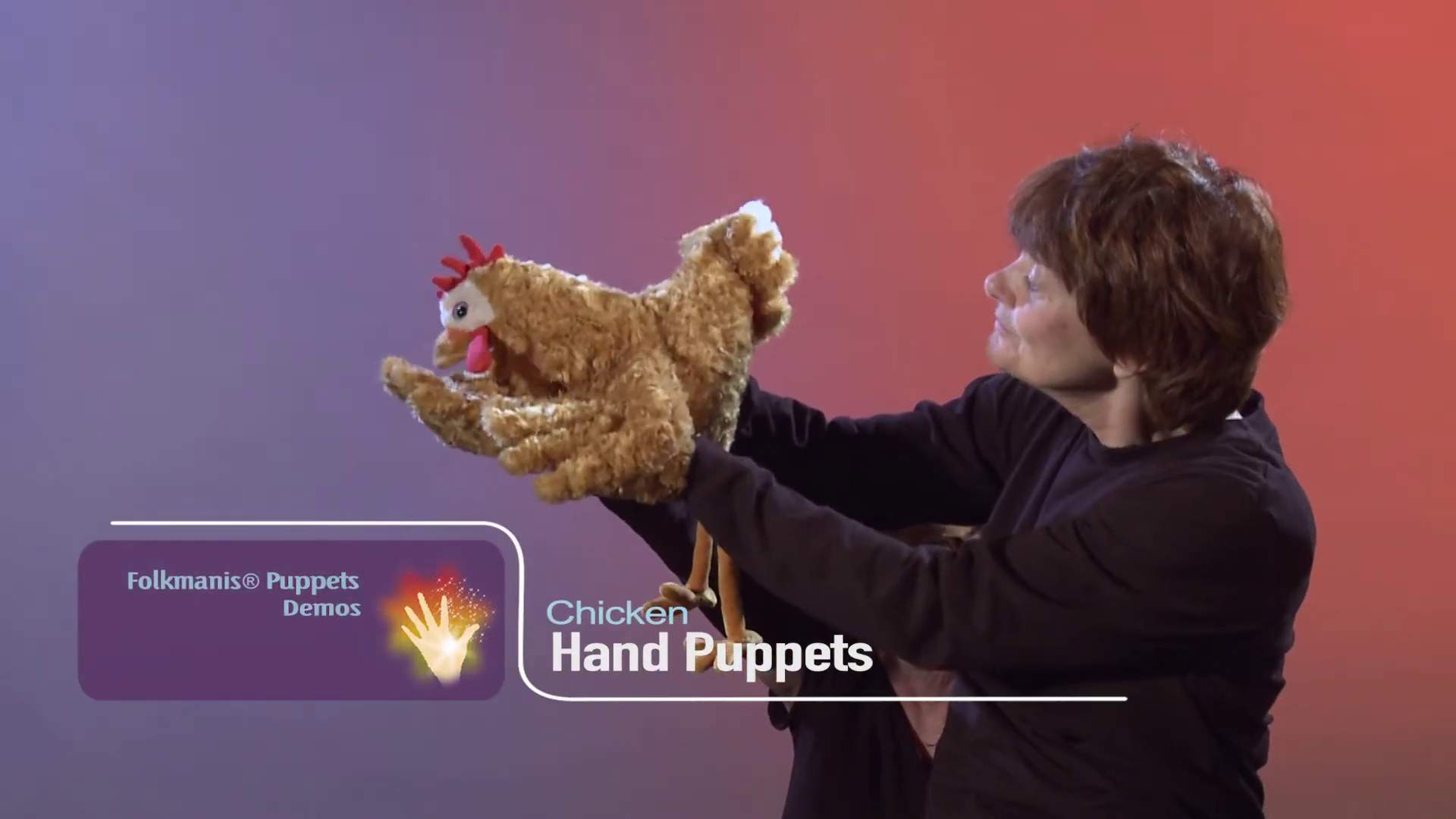 Folkmanis Handpuppe Huhn Demo