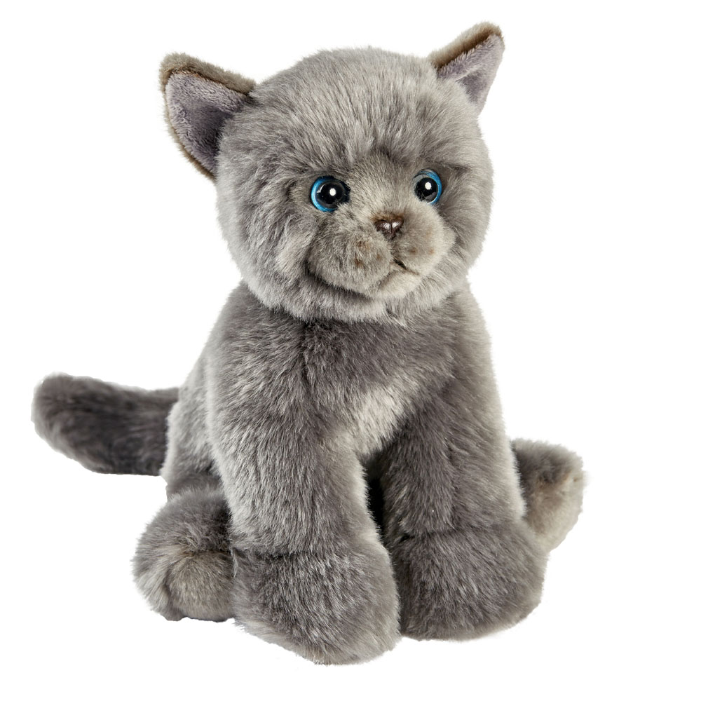 Chartreux Cat Soft Toy - Anima Grey Sitting Plush