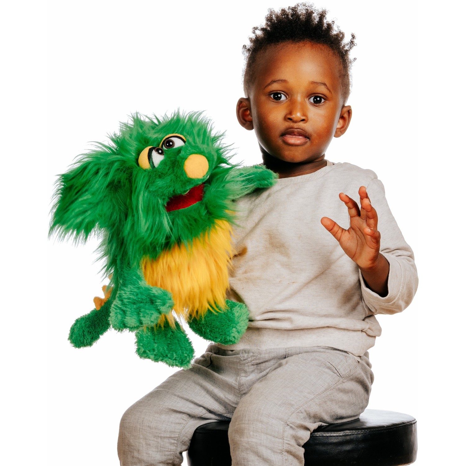 Living Puppets Handpuppe Schotter - Monster to go! - im Spiel mit einem Kind