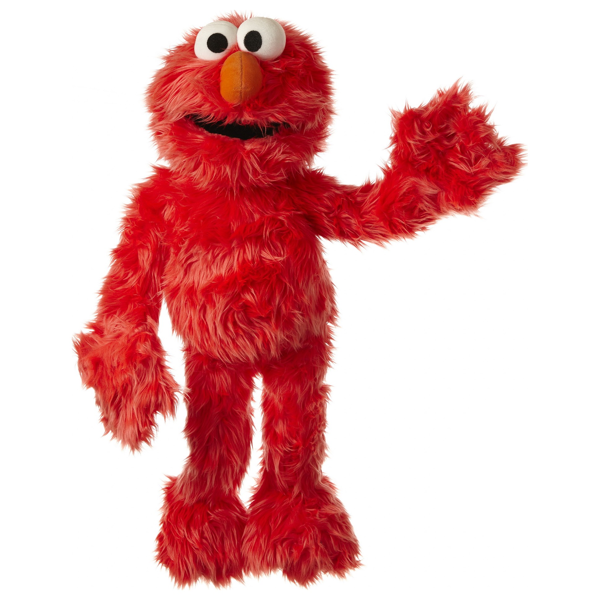 Living Puppets Handpuppe Großer Elmo aus der Sesamstraße mit rotem Zottelfell, winkend