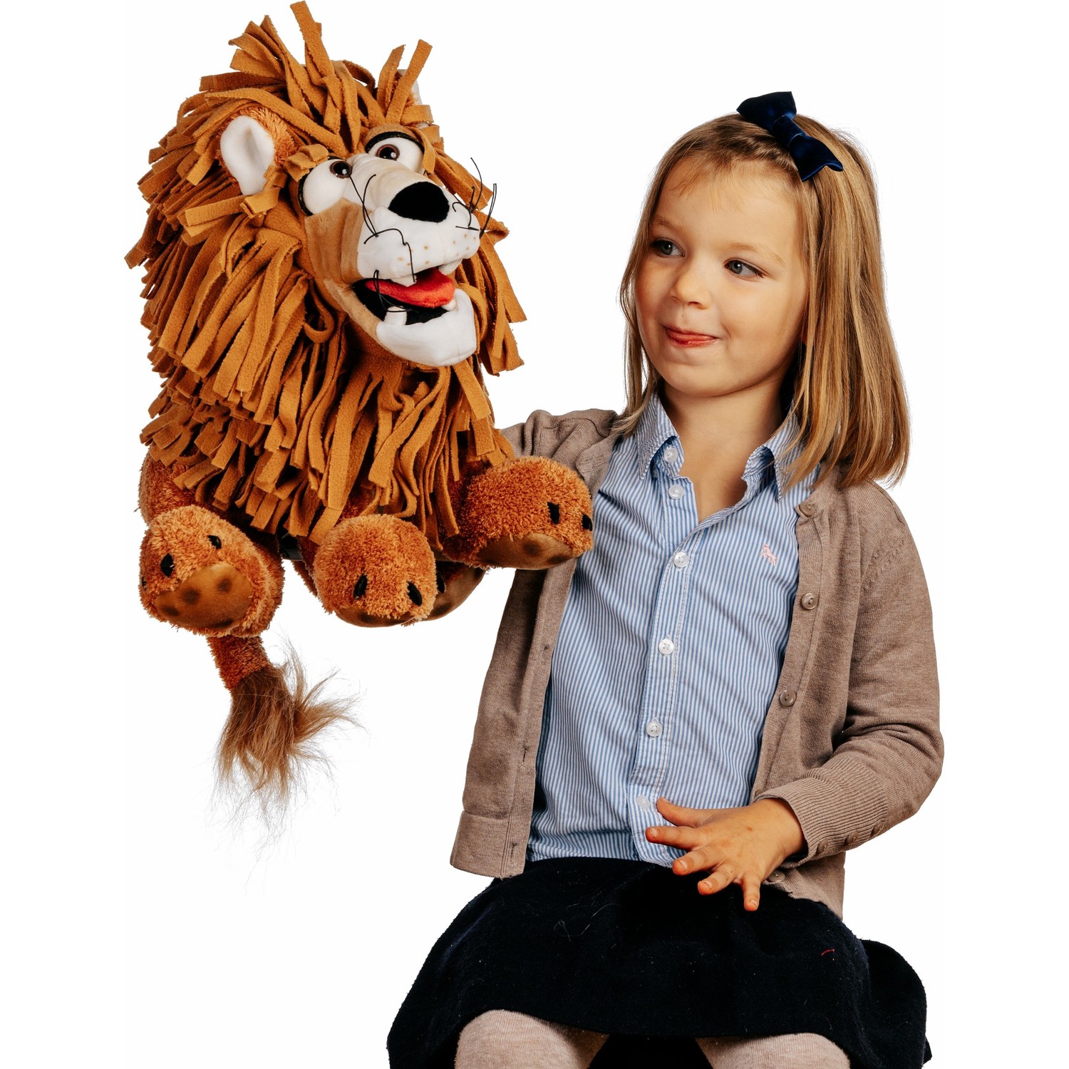 Living Puppets Handpuppe Carl der Löwe - im Spiel mit einem Kind