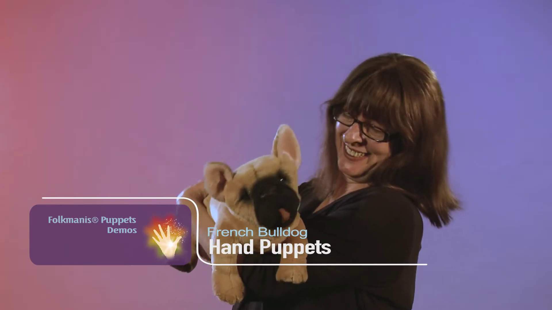 Folkmanis Handpuppe französische Bulldogge Demo