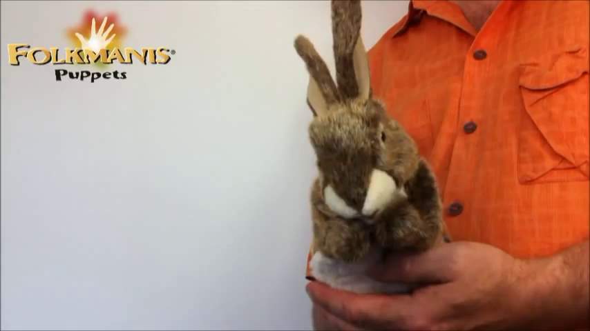 Folkmanis Handpuppe kleiner Hase (kleine Stage Puppet) Demo