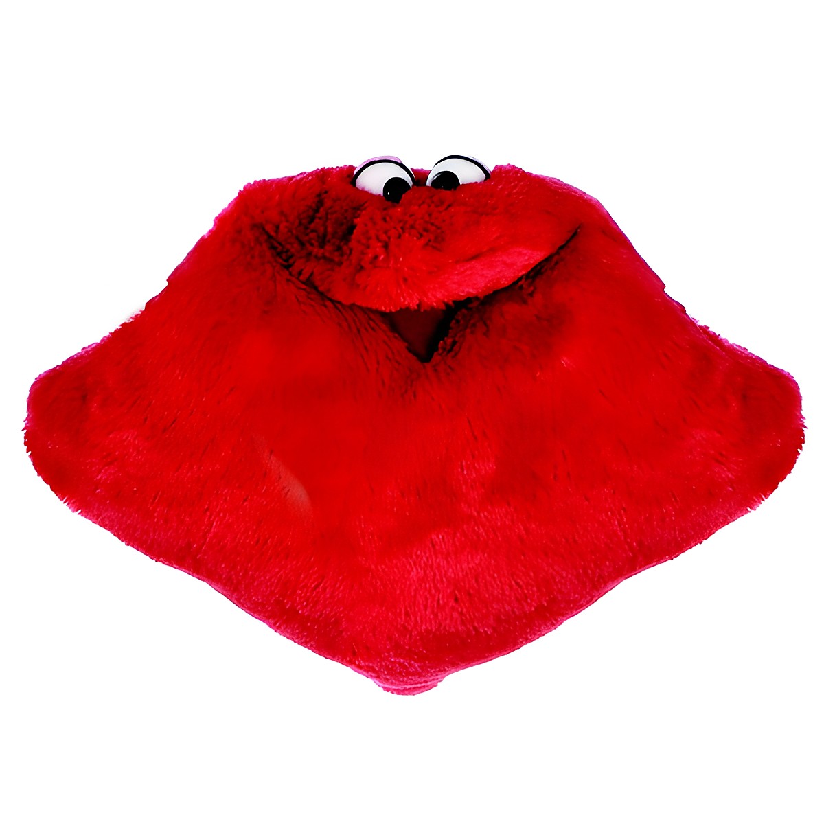 Living Puppets Wunschtraumkuschelmuschelkissen in Rot, Plüschkissen mit Gesicht und Kulleraugen