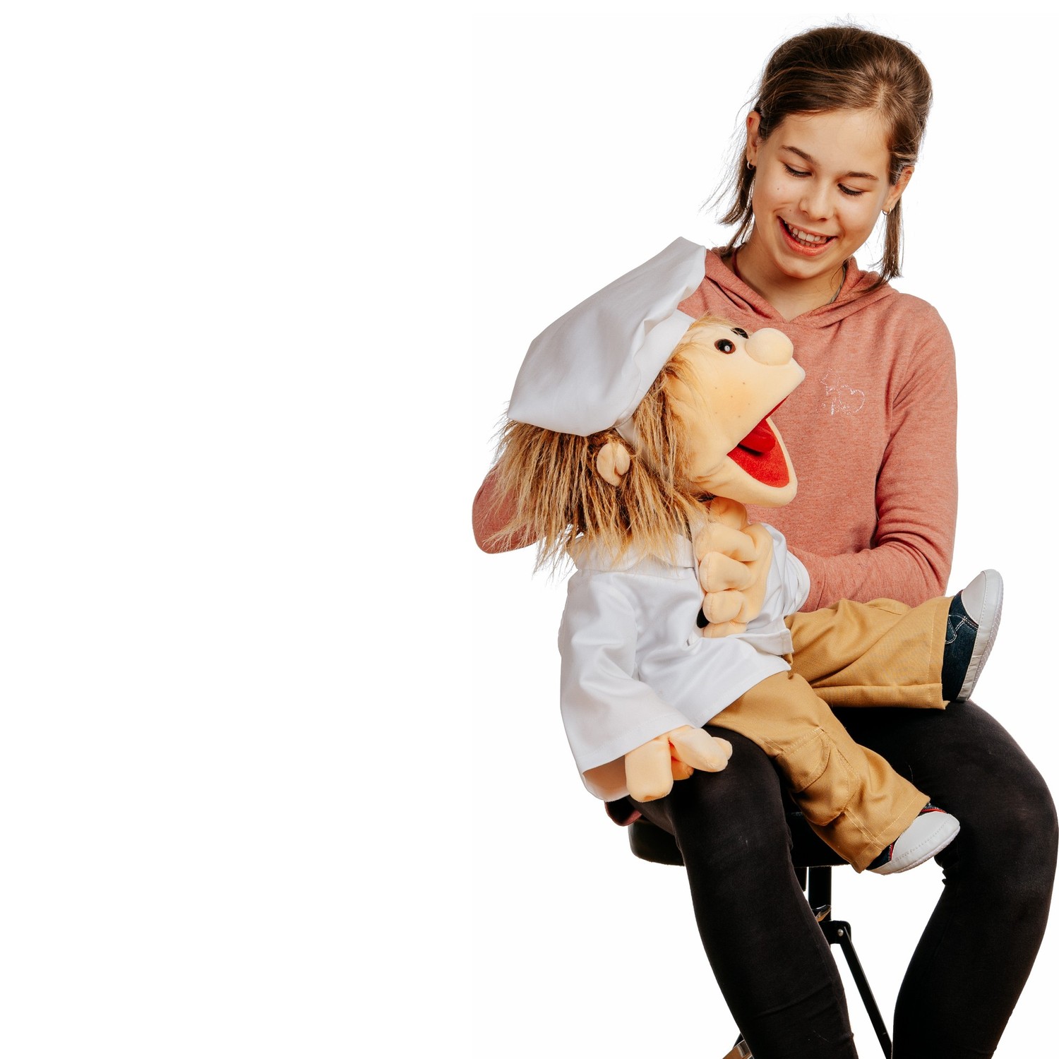 Living Puppets Koch Kleidungsset 2-teilig (für Handpuppen 65 cm) - Anziehbeispiel, Handpuppe nicht im Lieferumfang