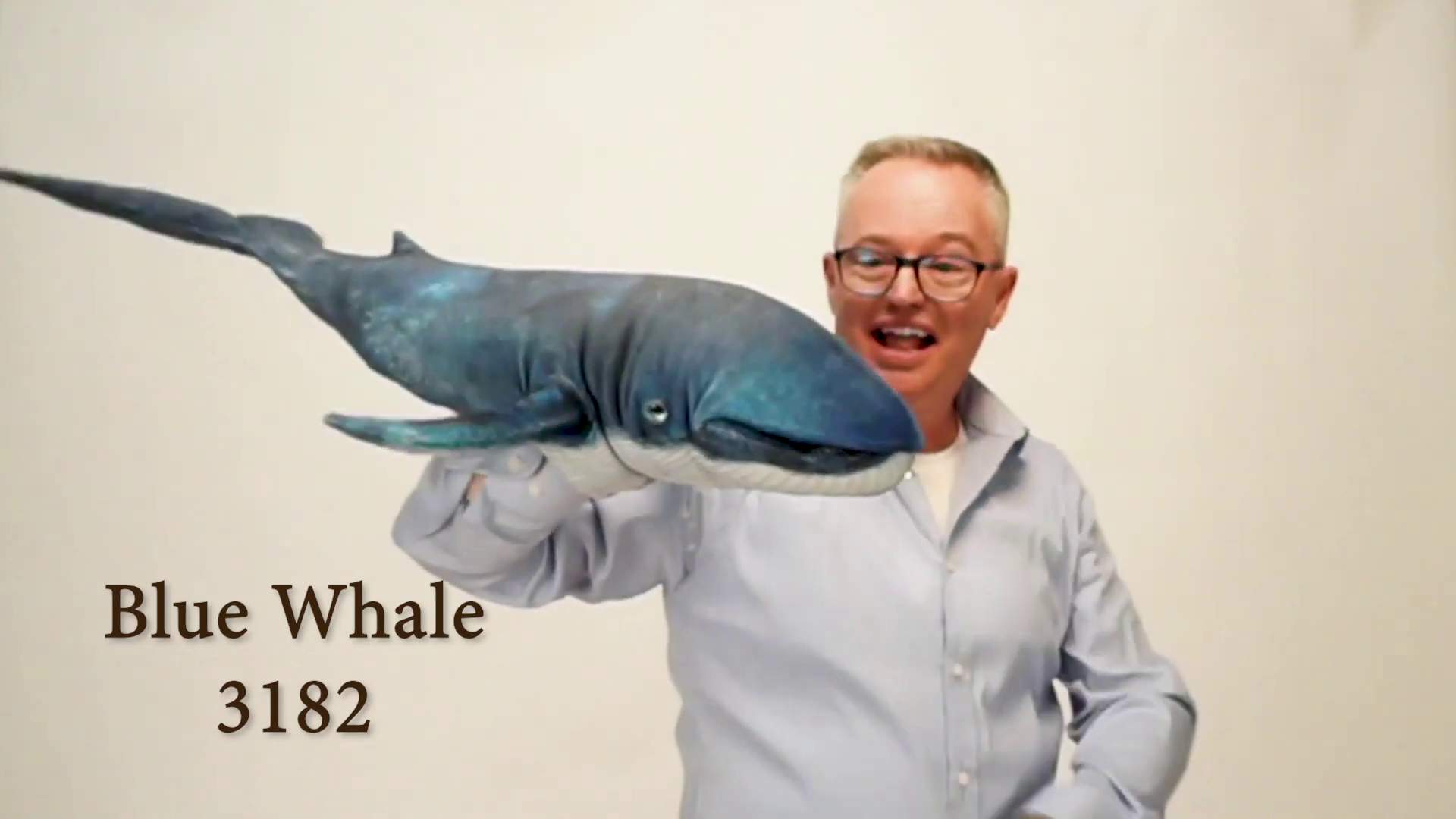 Folkmanis Handpuppe Blauwal Demo
