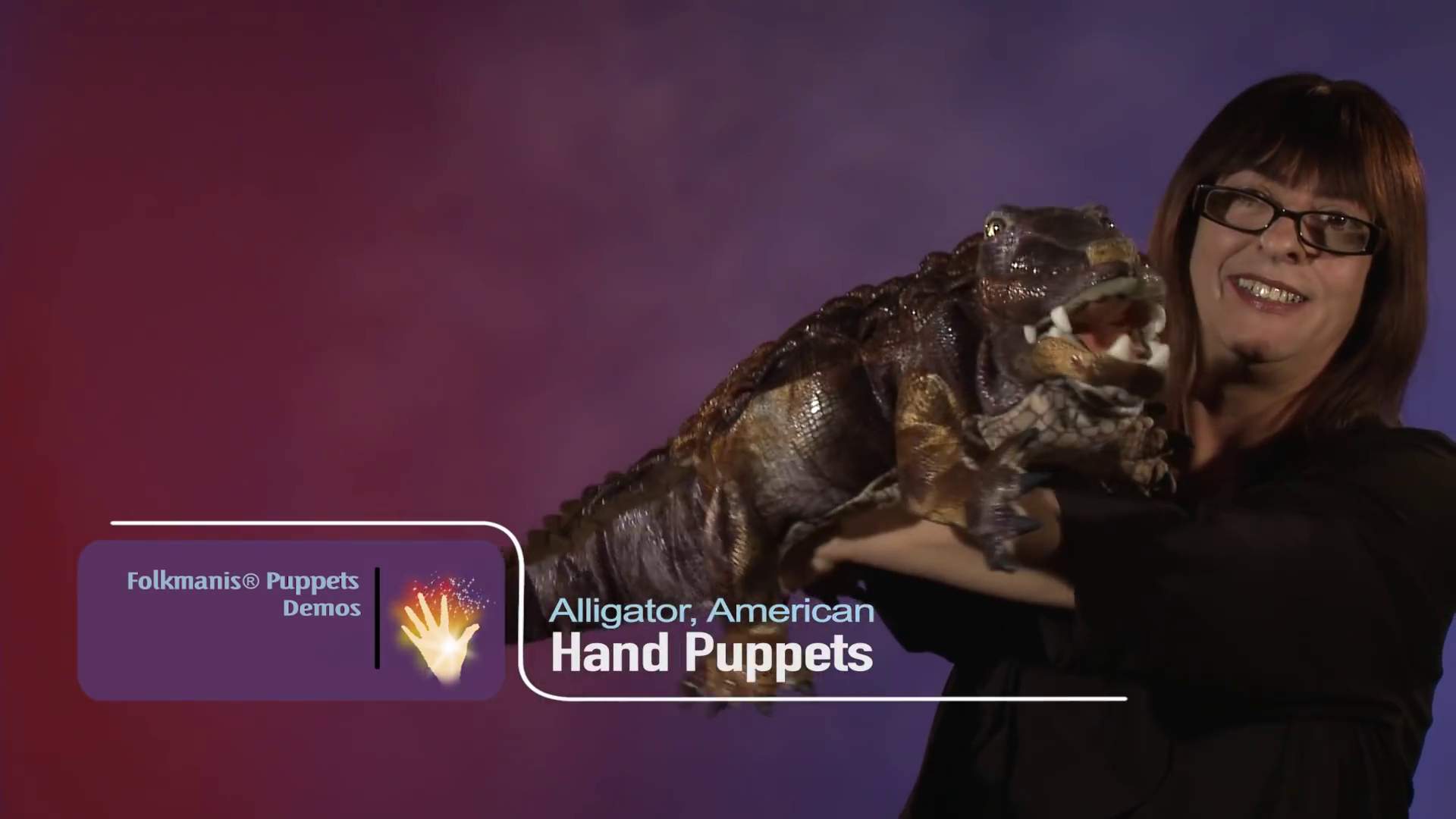 Folkmanis Handpuppe Amerikanischer Alligator Demo