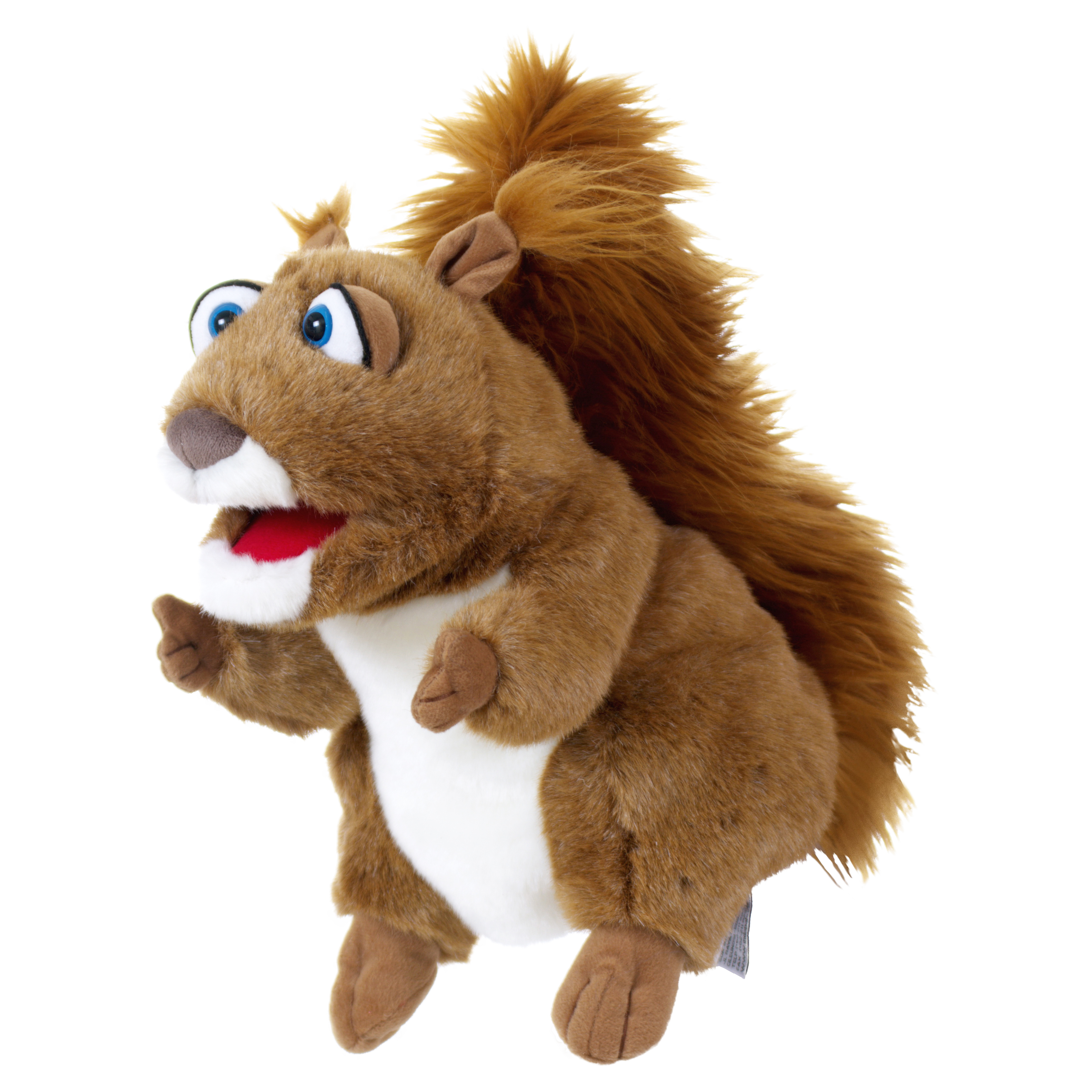 Living Puppets hand puppet Gerda the squirrel with bushy tail and white belly