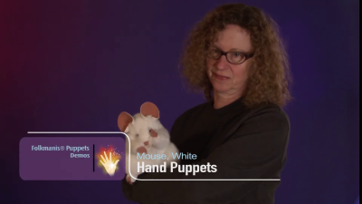 Folkmanis White Mouse Hand Puppet Demo
