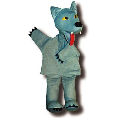 Punch and Judy Hand Puppet Wolf - munabo