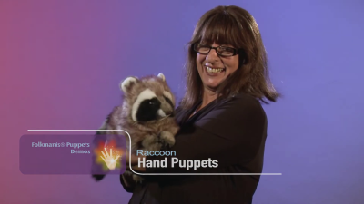 Folkmanis Handpuppe Waschbär Demo