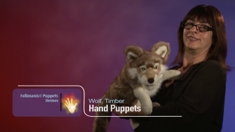 Folkmanis Handpuppe Grauwolf Demo