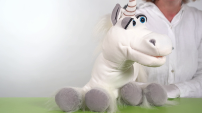 Living Puppets Handpuppe Elke das Einhorn Demo