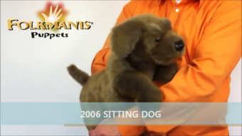 Folkmanis Sitting Dog Hand Puppet Demo 2
