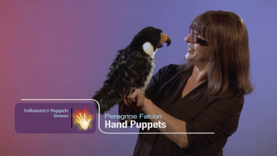 Folkmanis Handpuppe Wanderfalke Demo