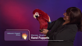 Folkmanis Handpuppe Papagei / Ara Demo