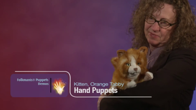 Folkmanis Handpuppe Kätzchen orange-braun Demo