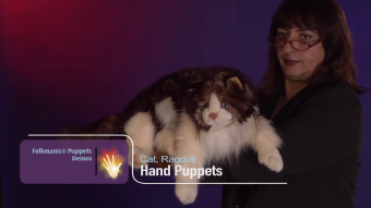 Folkmanis Handpuppe wuschelige Katze Demo