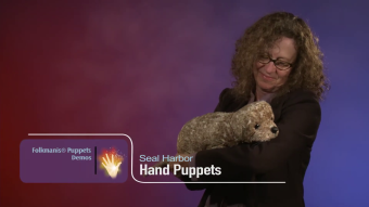Folkmanis Handpuppe Seerobbenbaby (silber) Demo