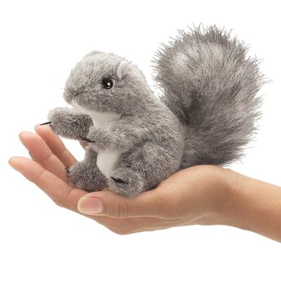 Folkmanis Mini Grey Squirrel Finger Puppet