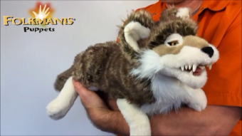 Folkmanis Handpuppe Grauwolf Demo 2