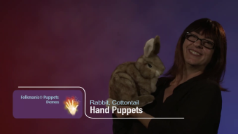 Folkmanis Cottontail Rabbit Hand Puppet Demo