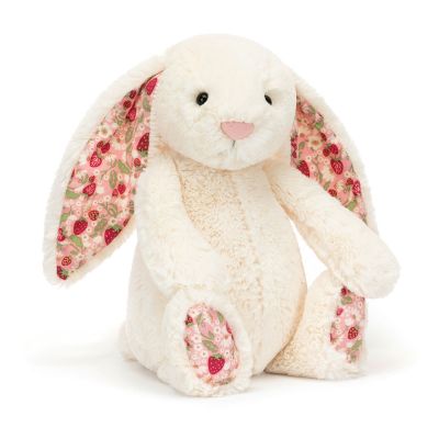 Jellycat Cuddly Toy Bunny - Blossom Cream Bunny Berry Original (Plush Toy)