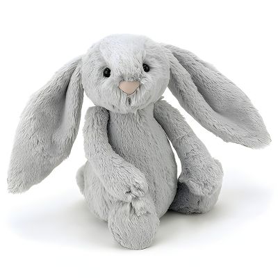 Jellycat Soft Toy Bunny - Bashful Silver Bunny Little (Plush Toy)