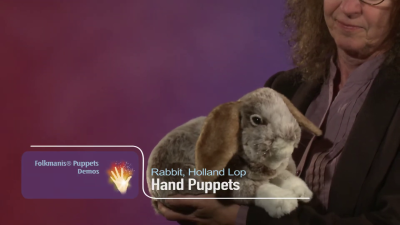 Folkmanis Handpuppe Hängeohr-Hase Demo