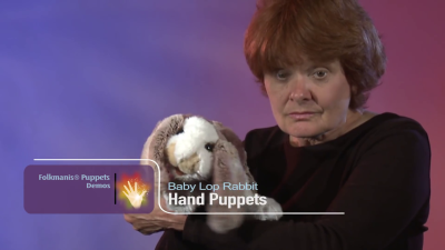 Folkmanis Handpuppe Hängeohr-Hasenbaby Demo
