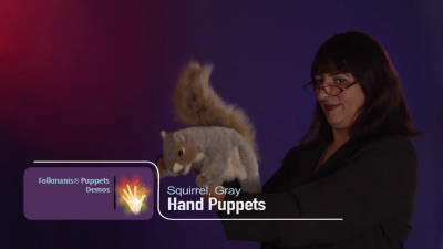 Folkmanis Handpuppe graues Eichhörnchen Demo