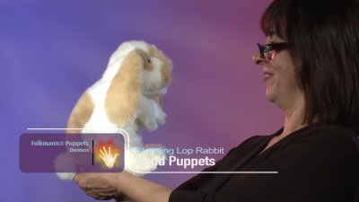 Folkmanis Handpuppe stehender Hängeohrhase Demo