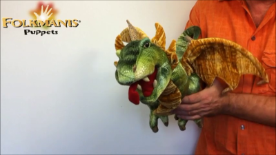 Folkmanis Handpuppe Lindwurm-Drache Demo 2