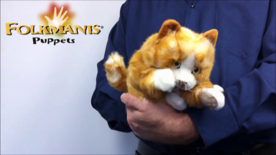 Folkmanis Handpuppe Kätzchen orange-braun Demo 2