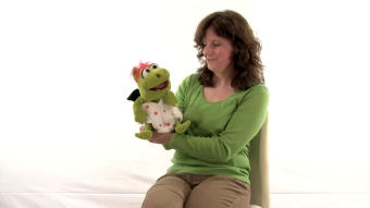 Living Puppets Handpuppe Drache Gregor im Ei Demo